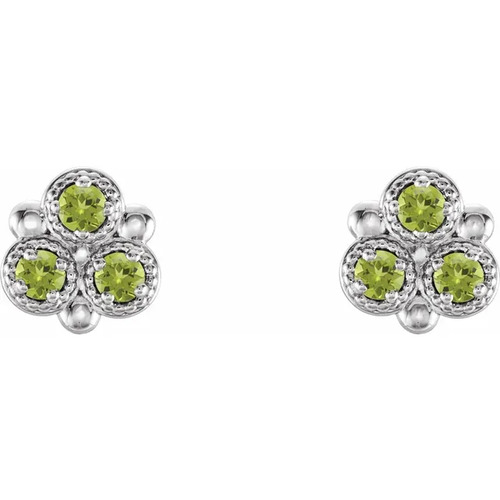 Aelis Peridot  Diamond Earrings