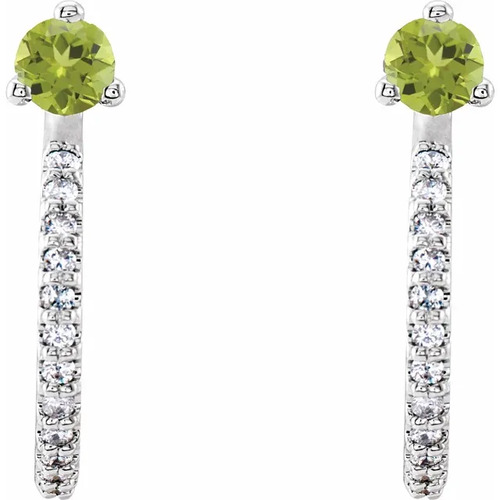 Arnella Peridot  Diamond Earrings