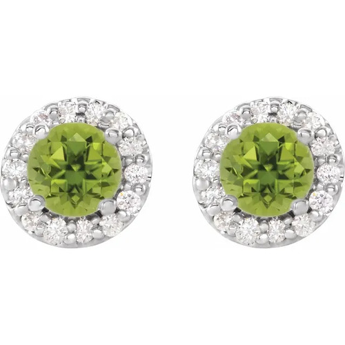 Aishe Peridot  Diamond Earrings