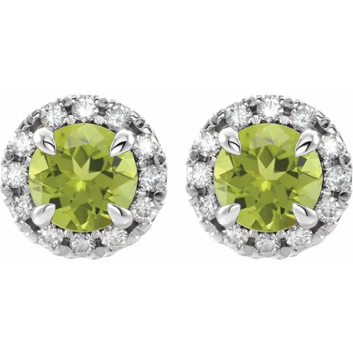 Avir Peridot  Diamond Earrings