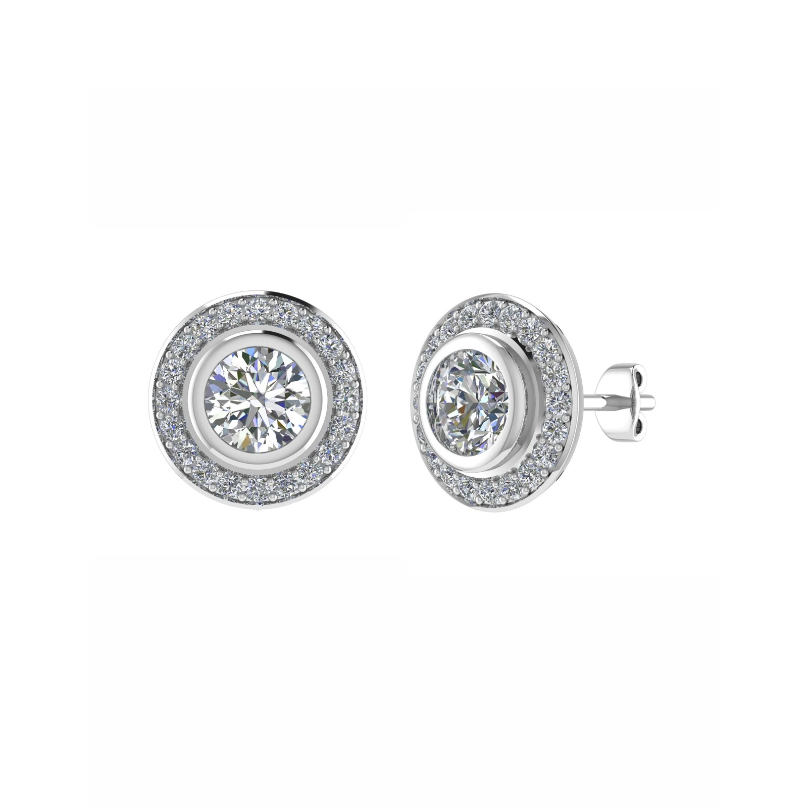Jaselle Natural Bezel  Diamond Earrings