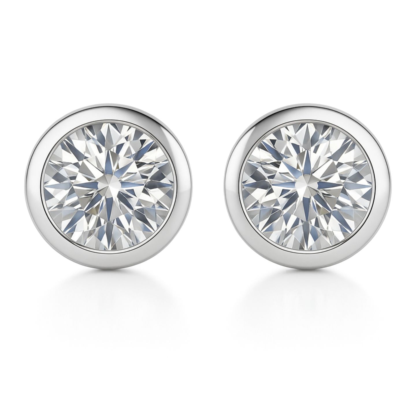 Jayda Lab-Created Bezel  Diamond Earrings