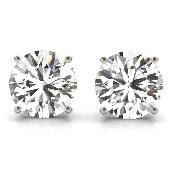 0.10ct to 3ct Natural Diamond and Lab-Created Round cut 4 Prong Set Studs Diamond Earrings