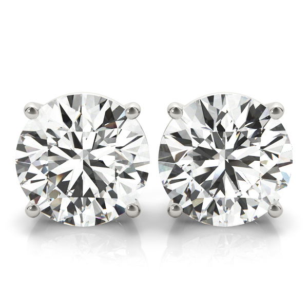Rheena Natural 4 Prong Set Diamond Earrings