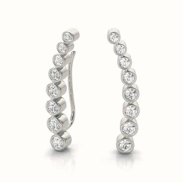 Nicole Natural Bezel Set  Diamond Earrings