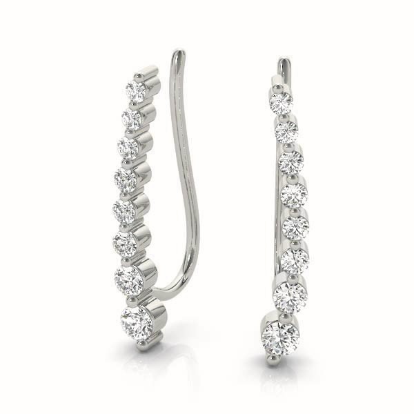 Belle Natural Prong Set  Diamond Earrings