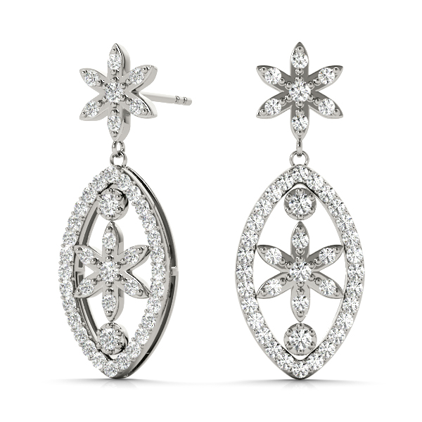 Daniel Natural Prong Set  Diamond Earrings