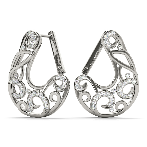 Jorja Natural Pave Set  Diamond Earrings