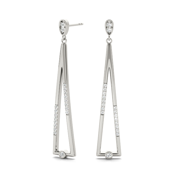 Avelle Lab-Created Bezel Set  Diamond Earrings