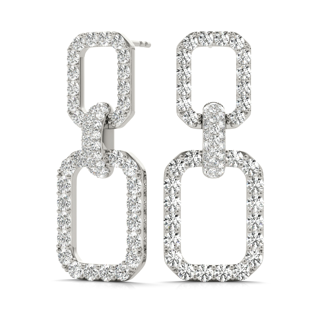 Storm Natural Pave Set  Diamond Earrings