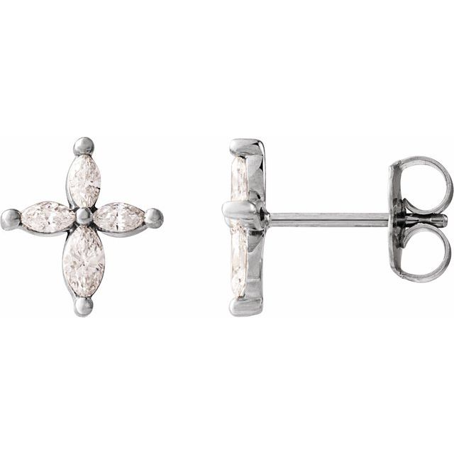 Pia Natural 2 Prong  Diamond Earrings