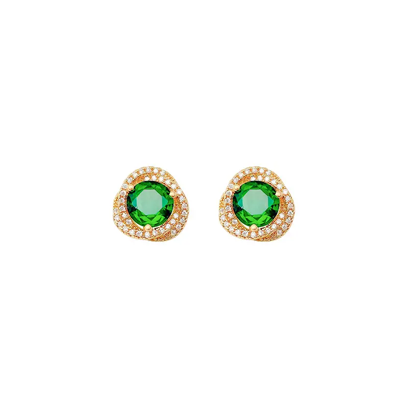 Bariqa Emerald  Diamond Earrings