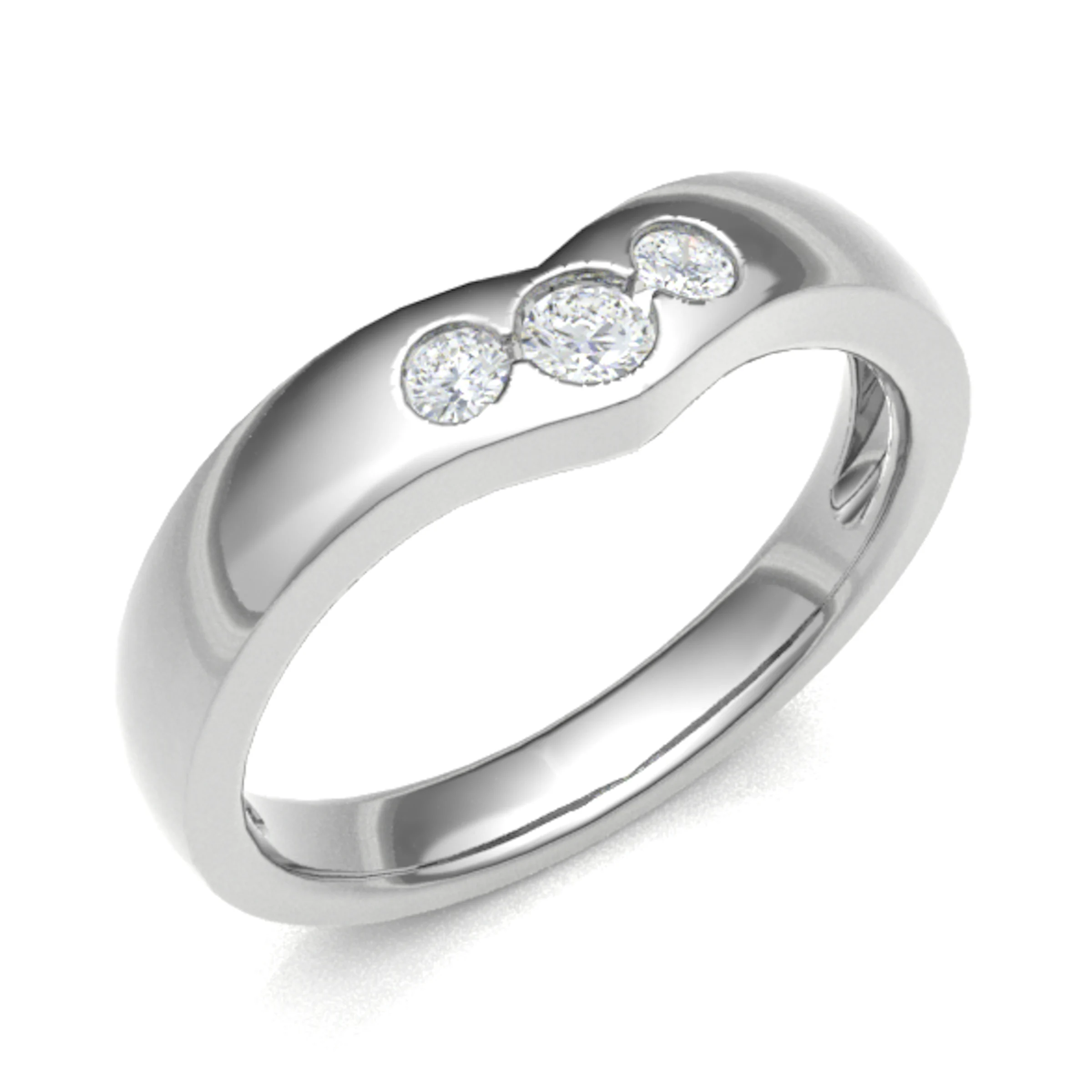 Ellfredda Natural Bezel  Diamond Ring