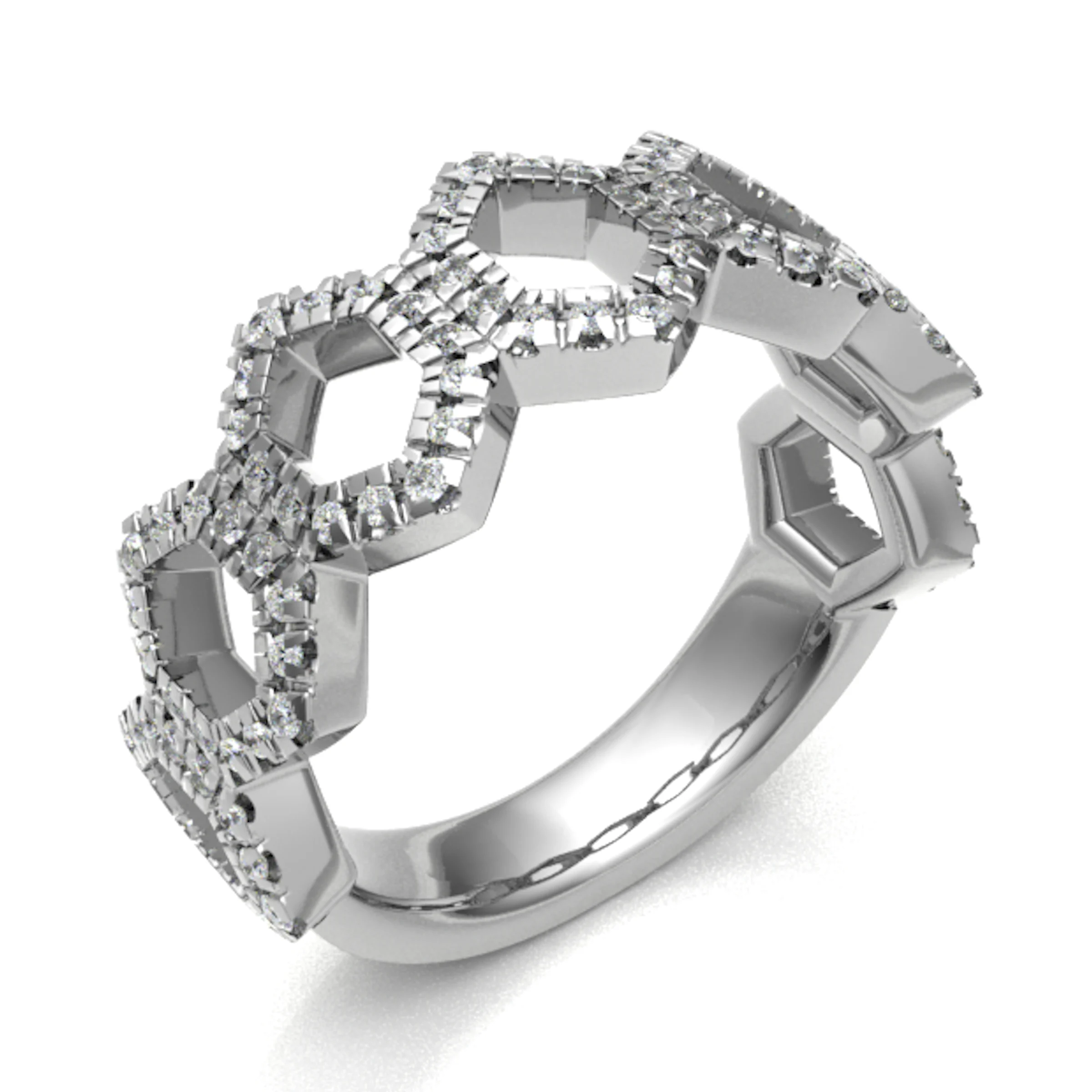 Elishia Natural Micro Pave Set  Diamond Ring