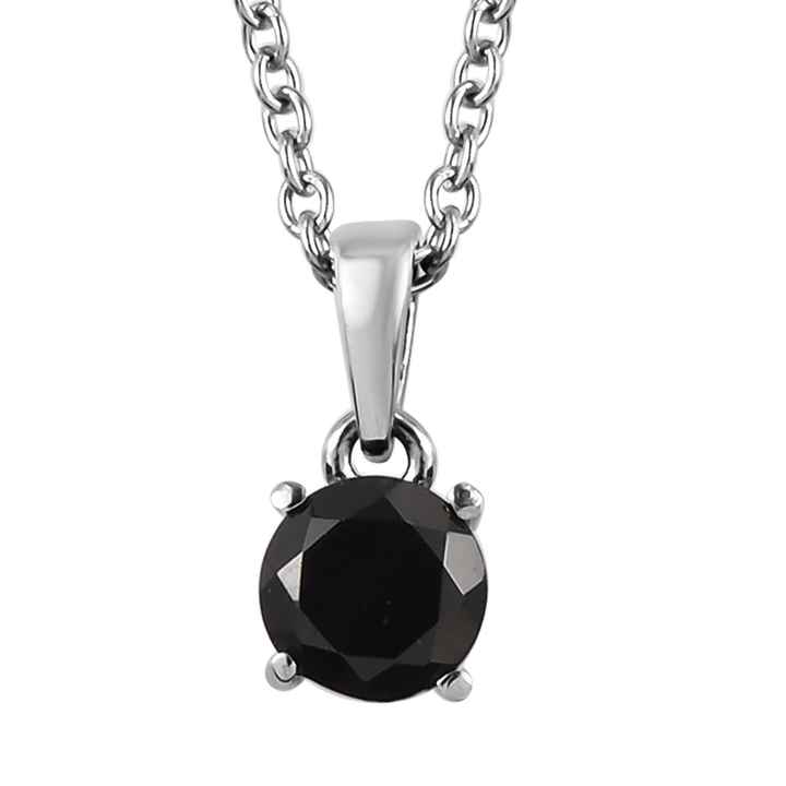 Meechai Black Diamond 4 Prong Necklace
