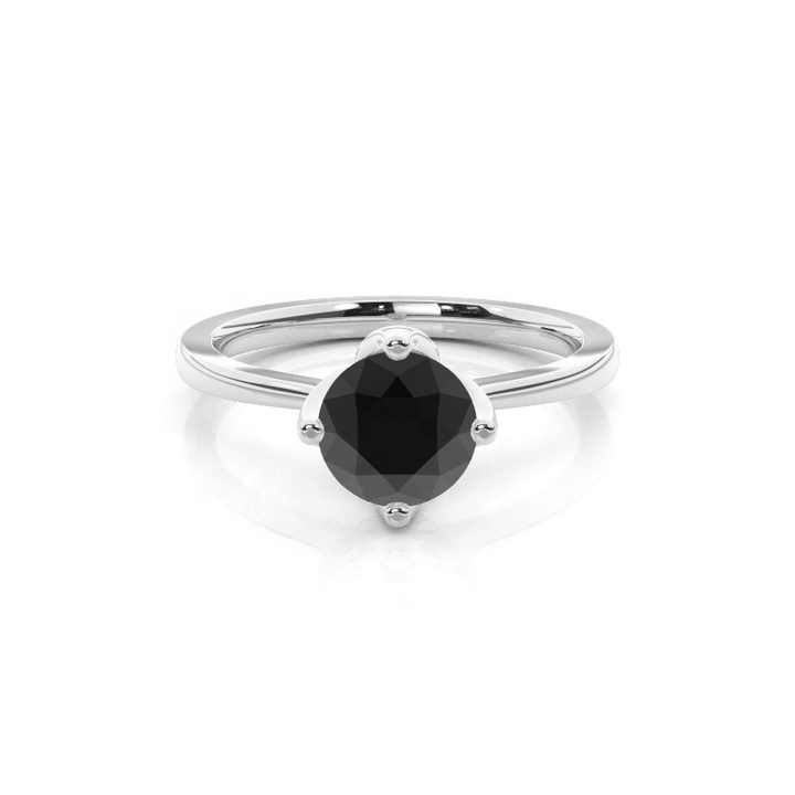 Andreal Black Diamond 4 Prong Engagement Ring
