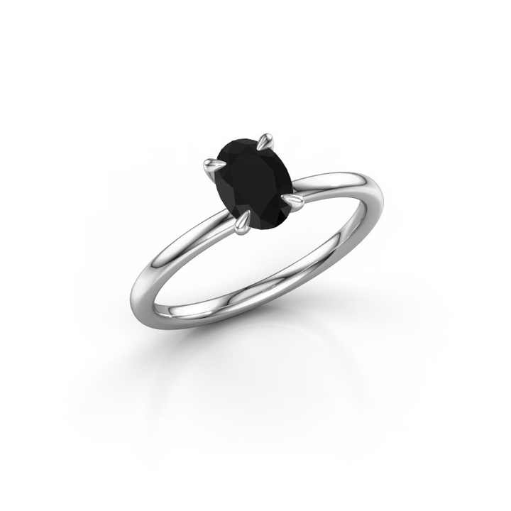 Jerona Black Diamond 4 Prong Engagement Ring