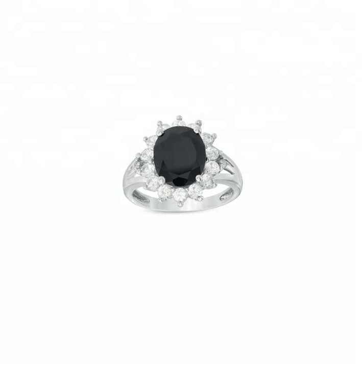 Sheila Black Diamond 4 Prong Engagement Ring