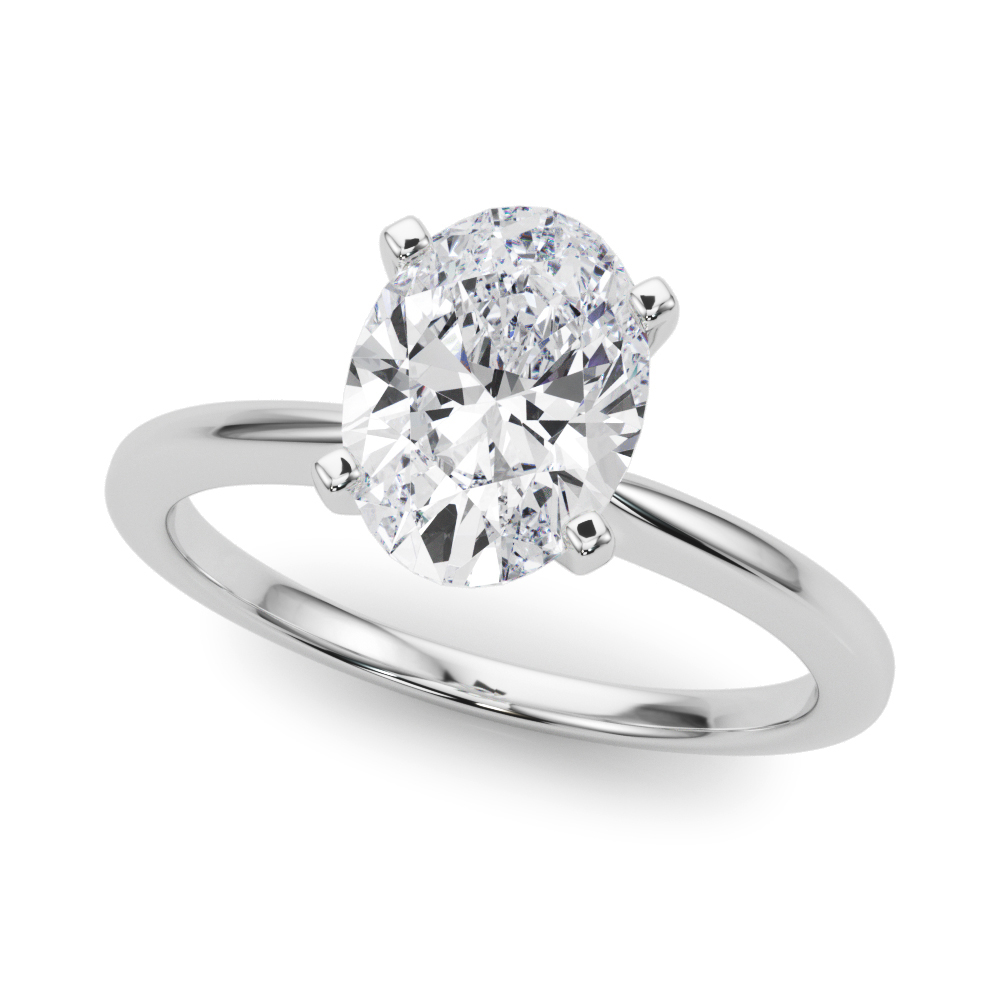 1 Carat Oval Cut Solitaire Diamond Ring in 4 Prong Setting – SK18225