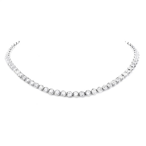 Terrene 4.75 Carat Lab-Created Diamond Bezel Set  Necklace