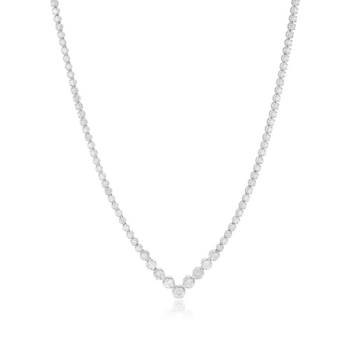 Tathere 1.73 Carat Natural Diamond Prong Set  Necklace