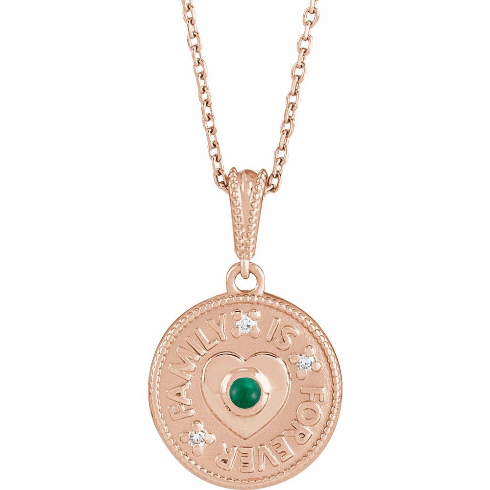 Willian Emerald Bezel Set  Necklace