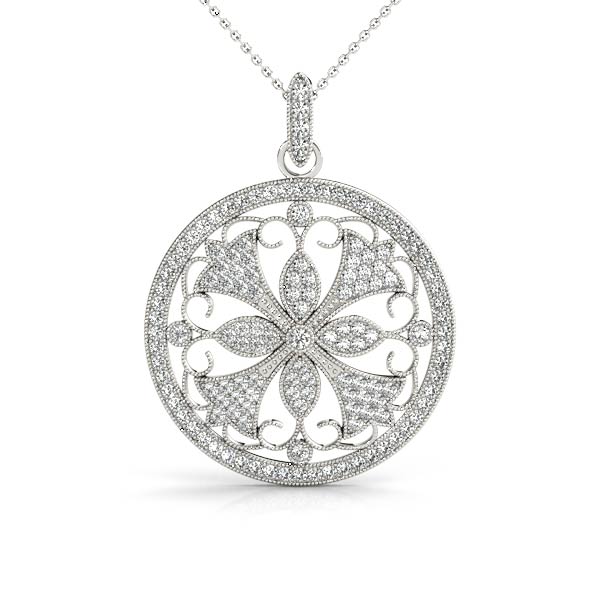 Falcon Natural Diamond Pave Set Necklace