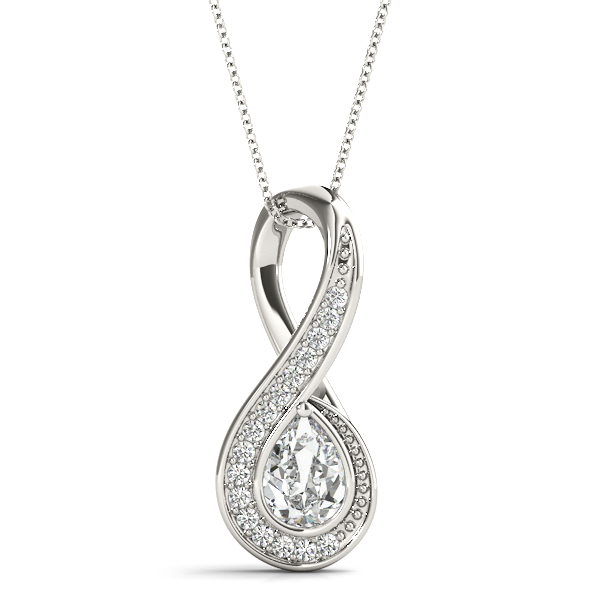 Adrian Natural Diamond Bezel Set  Necklace