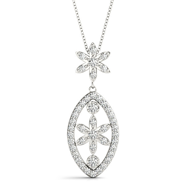 Bentley Natural Diamond Prong Set  Necklace