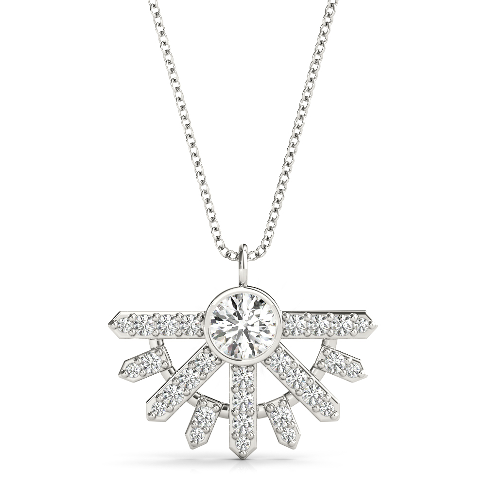 Dylan Natural Diamond Bezel Set Necklace