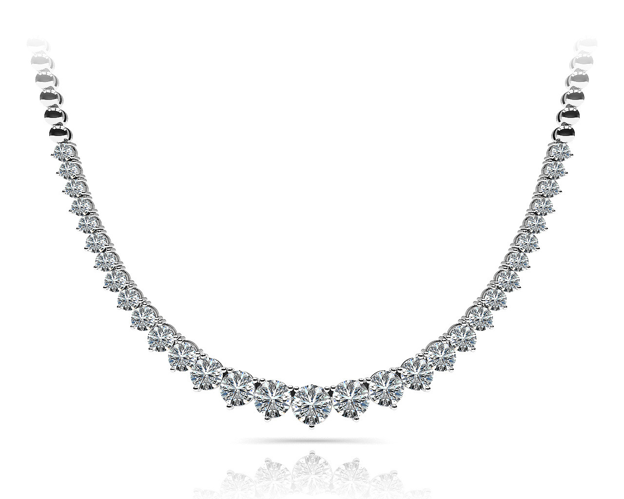 Viaana Natural Diamond 3 Prong Set Necklace
