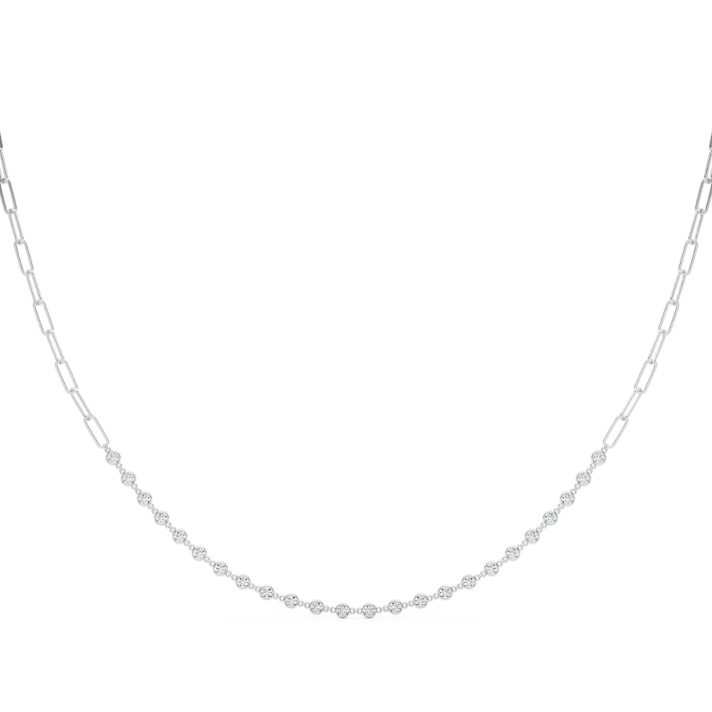 Vallery Lab-Created Diamond Bezel Set Necklace