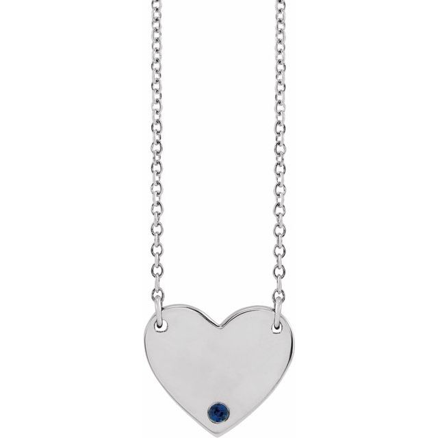 Paralee Blue Sapphire Flush Setting  Necklace