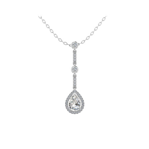 Tressa Natural Diamond 3 Prong  Necklace