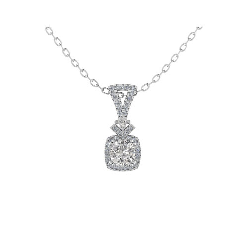 Tanith Natural Diamond Double Prong  Necklace