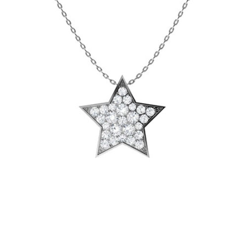 Tyenna Natural Diamond Pave Set  Necklace