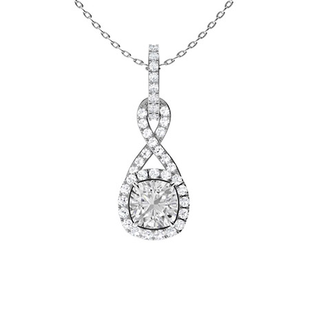 Treyce Lab-Created Diamond 4 Claw Set  Necklace