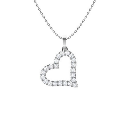 Poonam Natural Diamond Shared Prong  Necklace