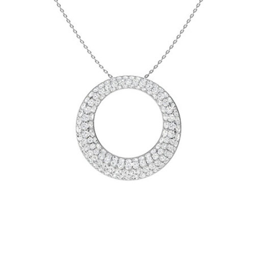 Pholma Natural Diamond Pave Set  Necklace