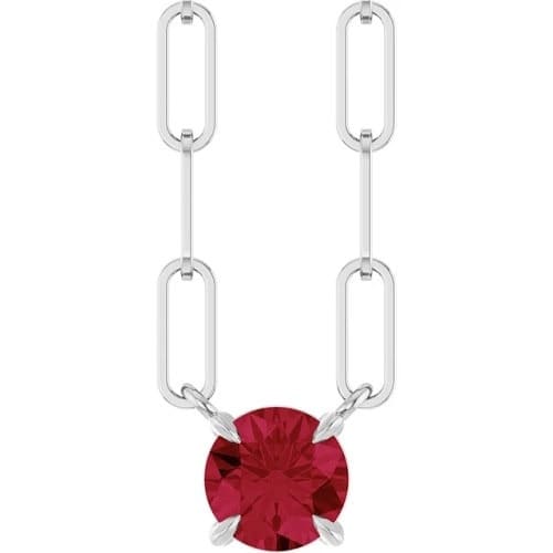 Pertessa Natural Ruby 4 Claw Set  Necklace