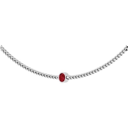 Penha Lab Grown Ruby Bezel Set  Necklace