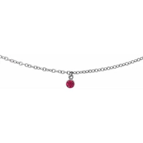 Pavaki Natural Ruby Bezel Set  Necklace