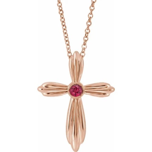Parvini Natural Ruby Bezel Set  Necklace