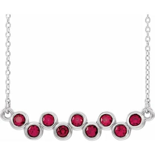 Phailin Natural Ruby Bezel Set  Necklace