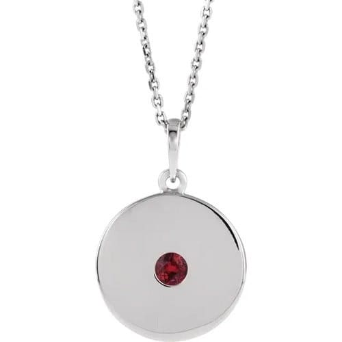 Paulomi 0.15 Carat Natural Ruby Flush Setting  Necklace
