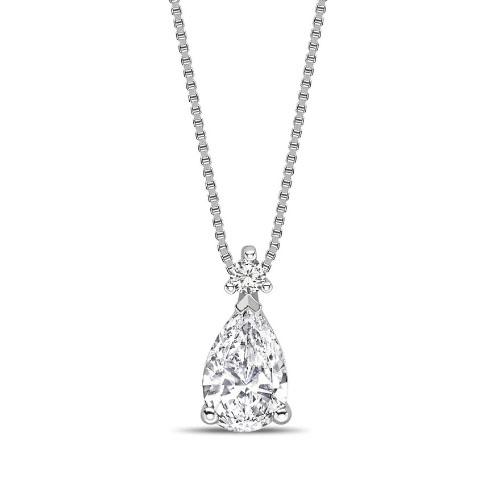 Triona Natural Diamond 3 Prong  Necklace