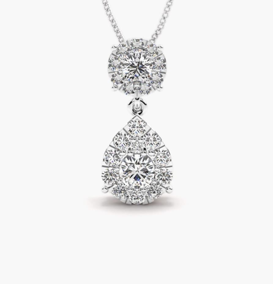 Tress 1.03 Carat Natural Diamond Prong Set  Necklace