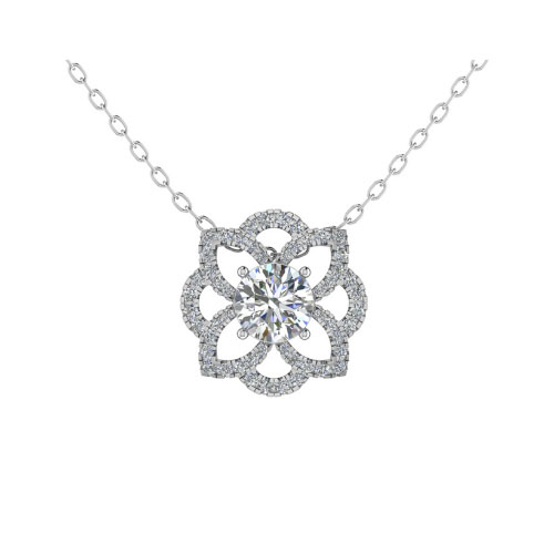 Tazmeen 0.15 - 1.00 Carat Natural Diamond 4 Prong  Necklace