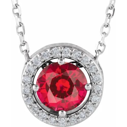 Petti Natural Ruby 4 Prong  Necklace