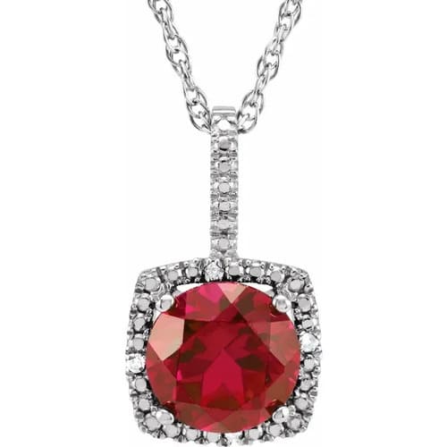 Pranidhi Natural Ruby 4 Prong  Necklace